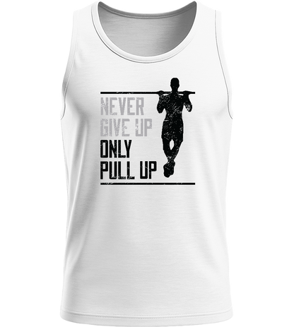 Only Pull Up Design - Basic men's tank top_WHITE_front