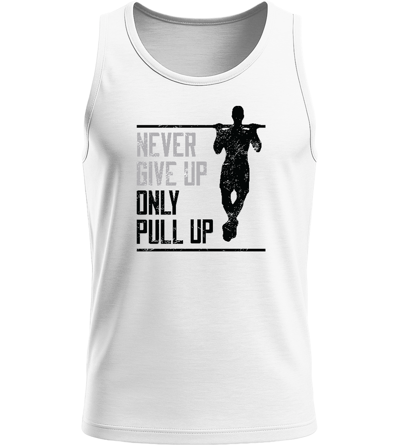 Only Pull Up Design - Basic men's tank top_WHITE_front
