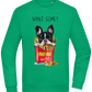 French Fries Design - Comfort Essential Unisex Sweater_MEADOW GREEN_front