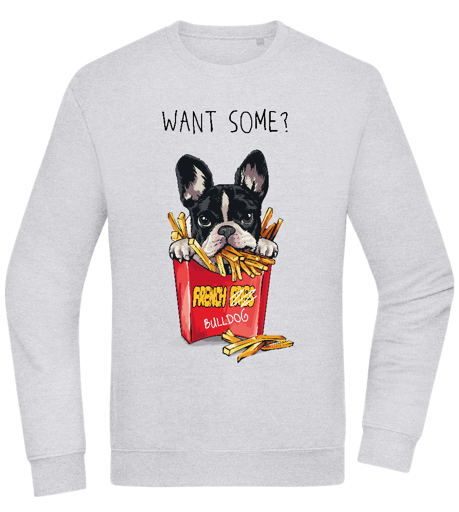 French Fries Design - Comfort Essential Unisex Sweater_ORION GREY II_front