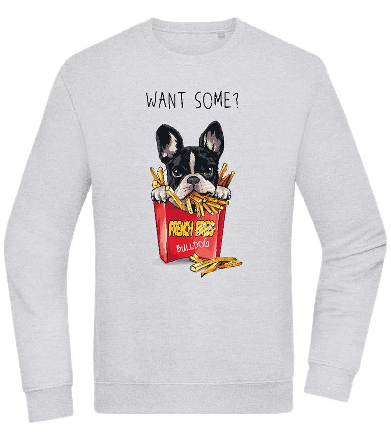 French Fries Design - Comfort Essential Unisex Sweater_ORION GREY II_front