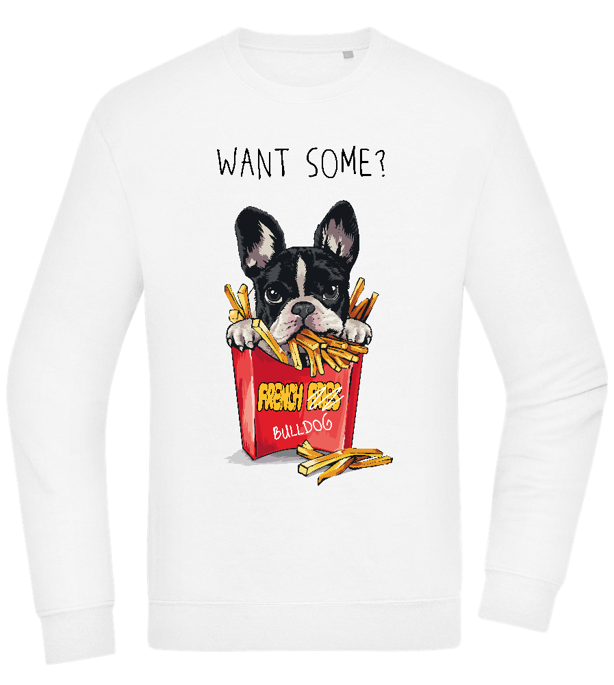 French Fries Design - Comfort Essential Unisex Sweater_WHITE_front