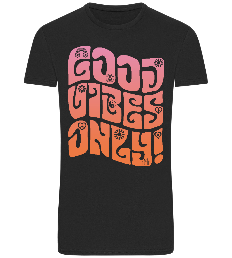 Good Vibes Design - Basic Unisex T-Shirt_DEEP BLACK_front
