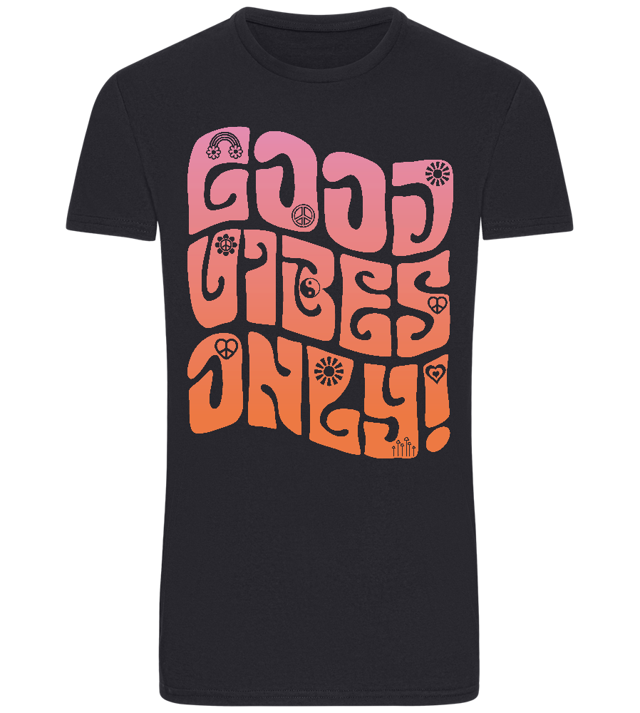 Good Vibes Design - Basic Unisex T-Shirt_FRENCH NAVY_front