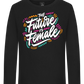 Future Is Female Design - Premium kids long sleeve t-shirt_DEEP BLACK_front