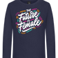 Future Is Female Design - Premium kids long sleeve t-shirt_FRENCH NAVY_front