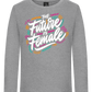 Future Is Female Design - Premium kids long sleeve t-shirt_ORION GREY_front