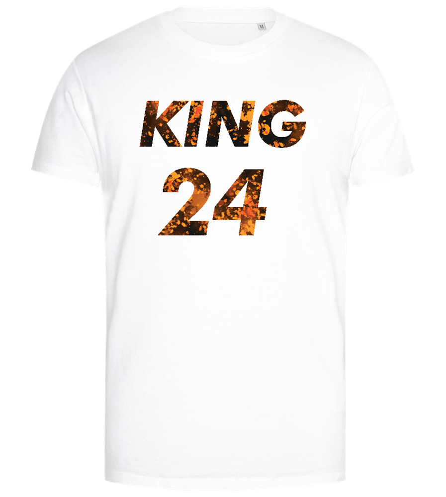 KING 24 Design - Premium men's close fitting t-shirt_WHITE_front