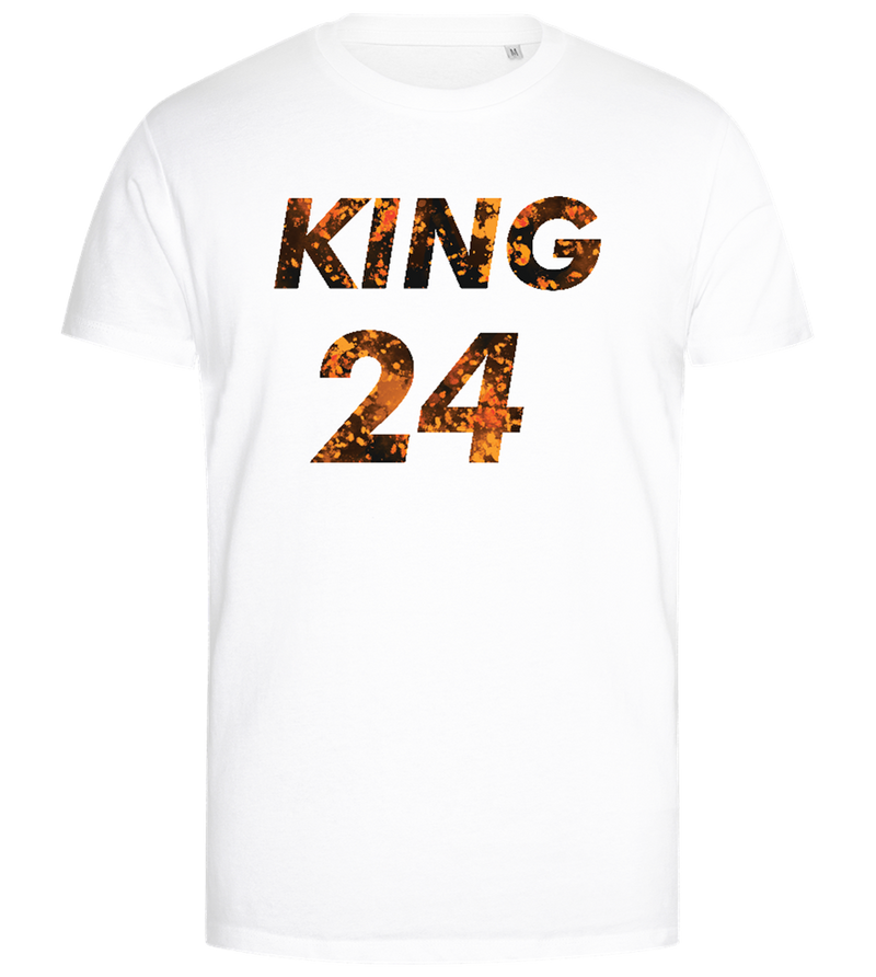 KING 24 Design - Premium men's close fitting t-shirt_WHITE_front