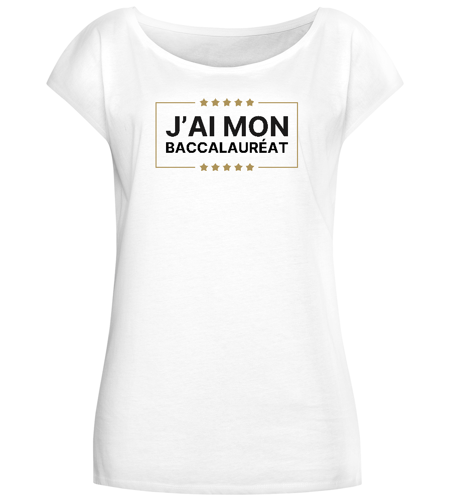 J'ai Mon Bac Design - Comfort long t-shirt_WHITE_front