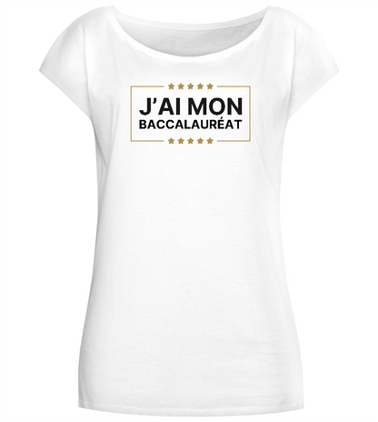 J'ai Mon Bac Design - Comfort long t-shirt_WHITE_front