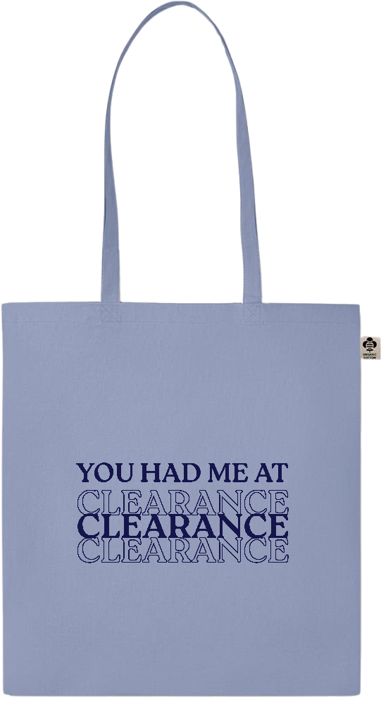 Clearance Design - Essential colored organic cotton tote bag_BABY BLUE_front