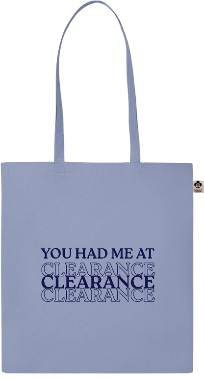 Clearance Design - Essential colored organic cotton tote bag_BABY BLUE_front