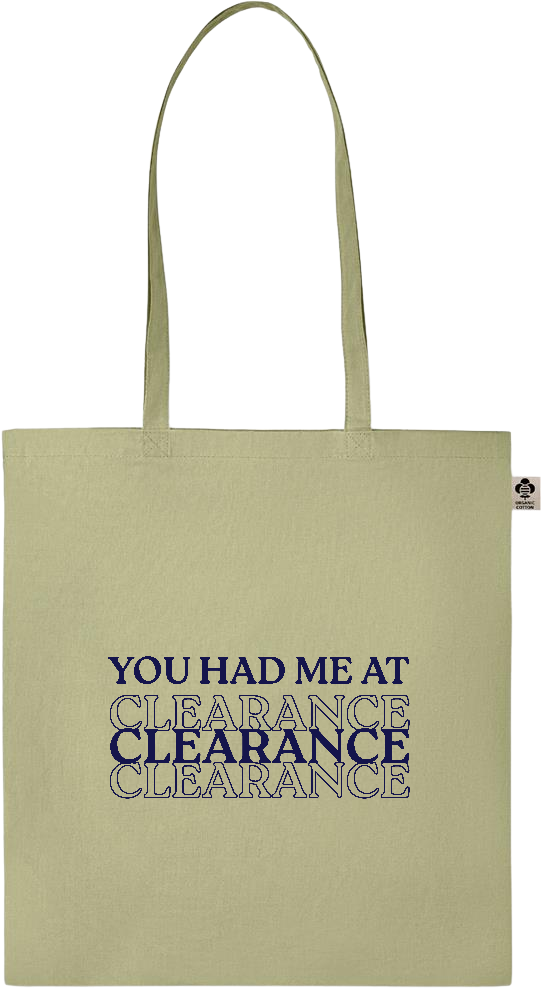 Clearance Design - Essential colored organic cotton tote bag_GREEN_front