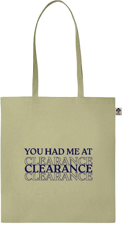 Clearance Design - Essential colored organic cotton tote bag_GREEN_front