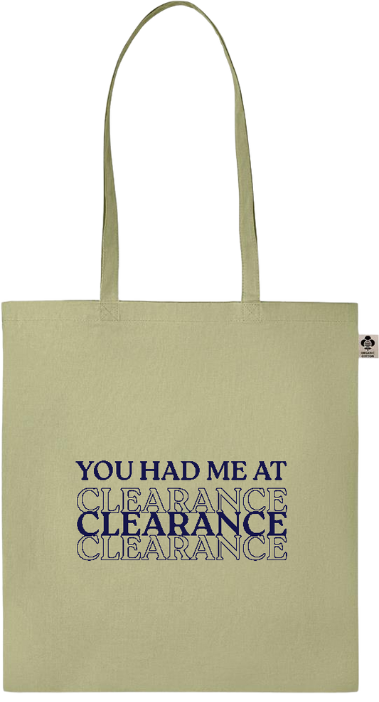 Clearance Design - Essential colored organic cotton tote bag_GREEN_front