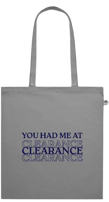 Clearance Design - Essential colored organic cotton tote bag_GREY_front