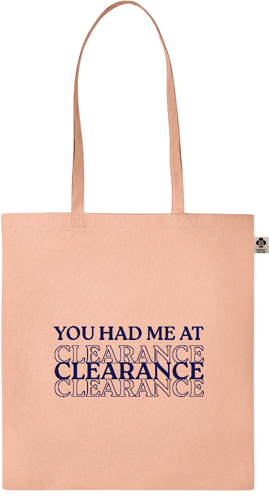 Clearance Design - Essential colored organic cotton tote bag_ORANGE_front