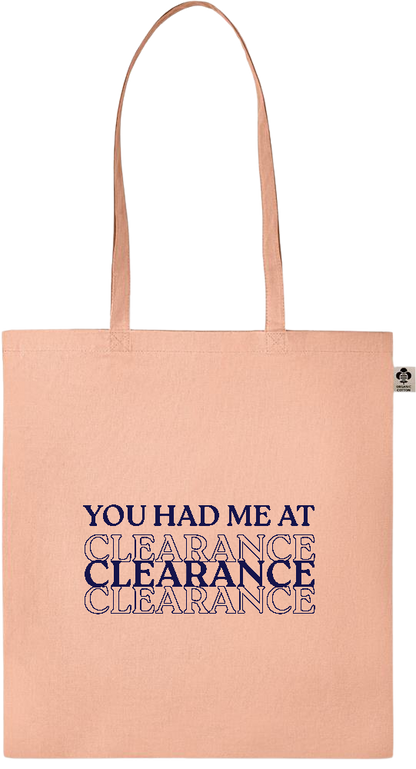 Clearance Design - Essential colored organic cotton tote bag_ORANGE_front