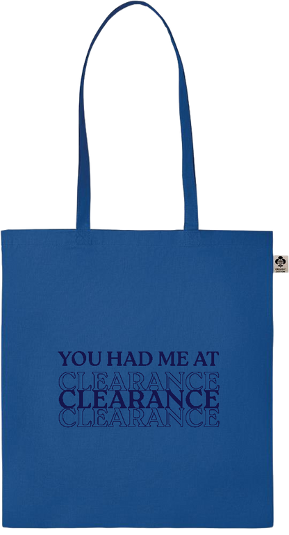 Clearance Design - Essential colored organic cotton tote bag_ROYAL BLUE_front