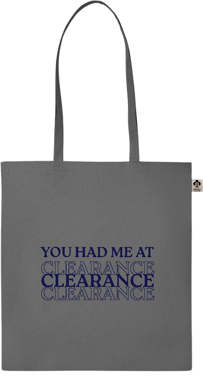 Clearance Design - Essential colored organic cotton tote bag_STONE GREY_front