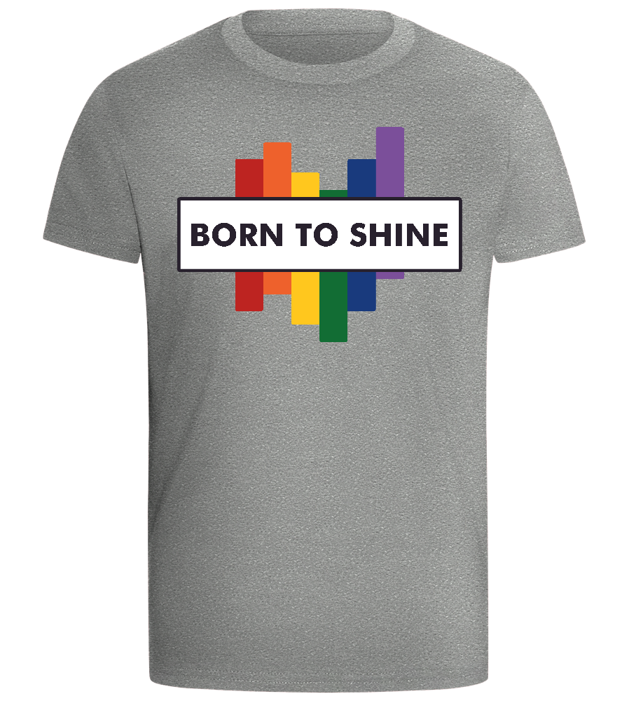 Born To Shine Rainbow Design - Comfort boys fitted t-shirt_ORION GREY_front