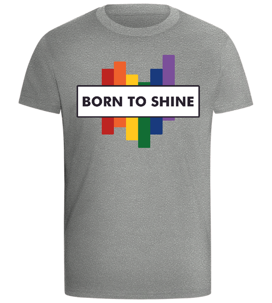 Born To Shine Rainbow Design - Comfort boys fitted t-shirt_ORION GREY_front