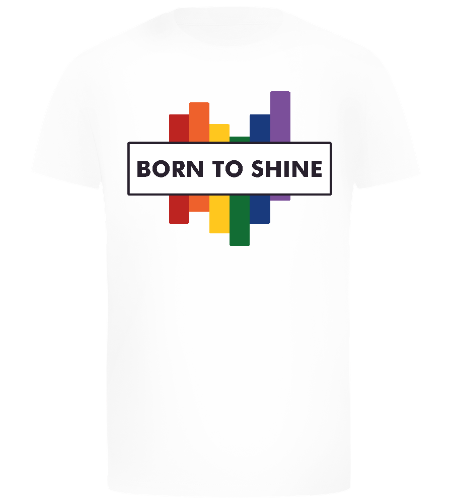 Born To Shine Rainbow Design - Comfort boys fitted t-shirt_WHITE_front