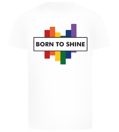 Born To Shine Rainbow Design - Comfort boys fitted t-shirt_WHITE_front