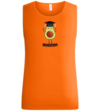 Graduation Bravocado 2 Design - Basic men's tank top_ORANGE_front