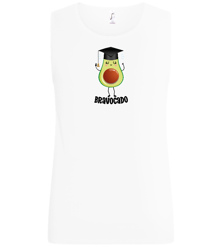 Graduation Bravocado 2 Design - Basic men's tank top_WHITE_front