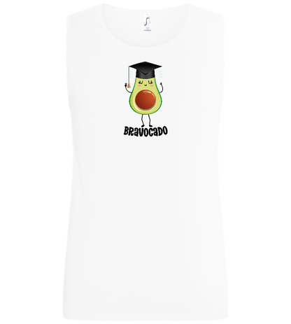 Graduation Bravocado 2 Design - Basic men's tank top_WHITE_front