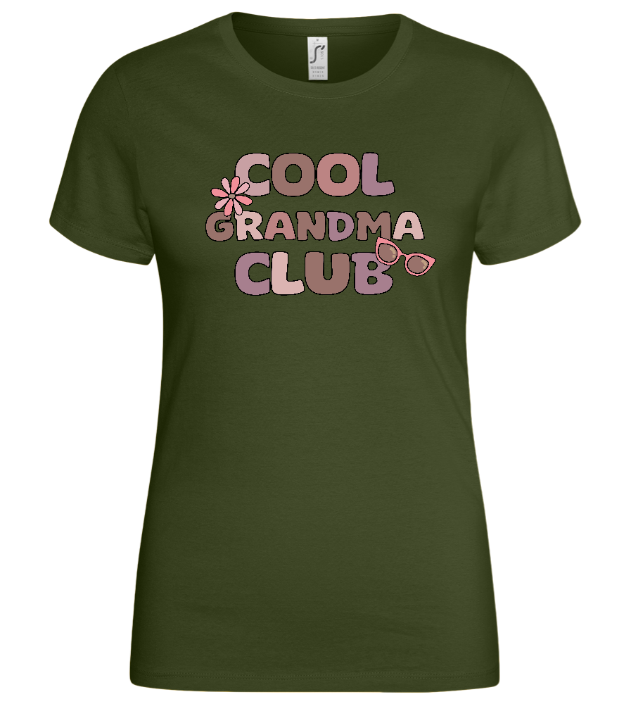 Cool Grandma Club 2 Design - Basic women's t-shirt_ARMY_front