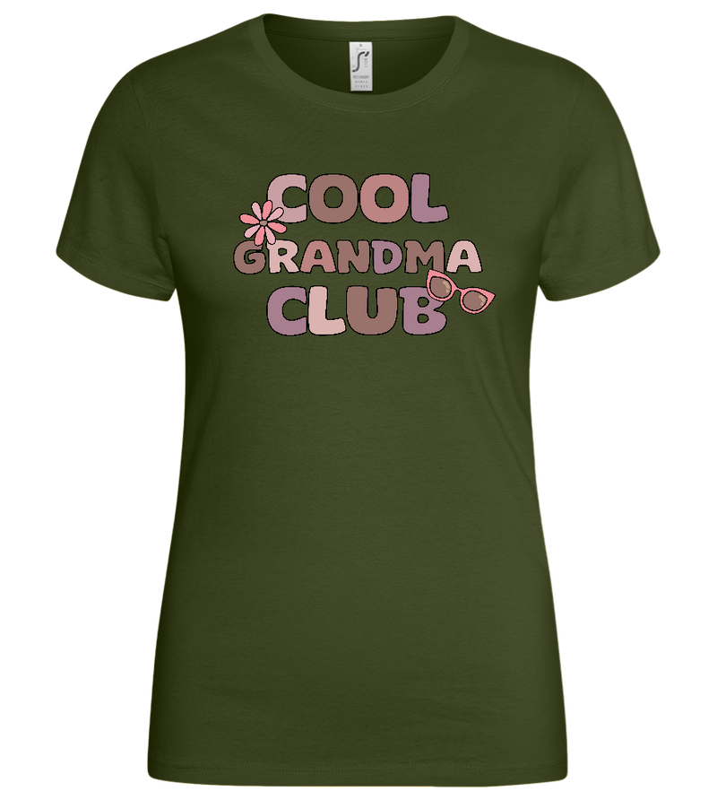 Cool Grandma Club 2 Design - Basic women's t-shirt_ARMY_front