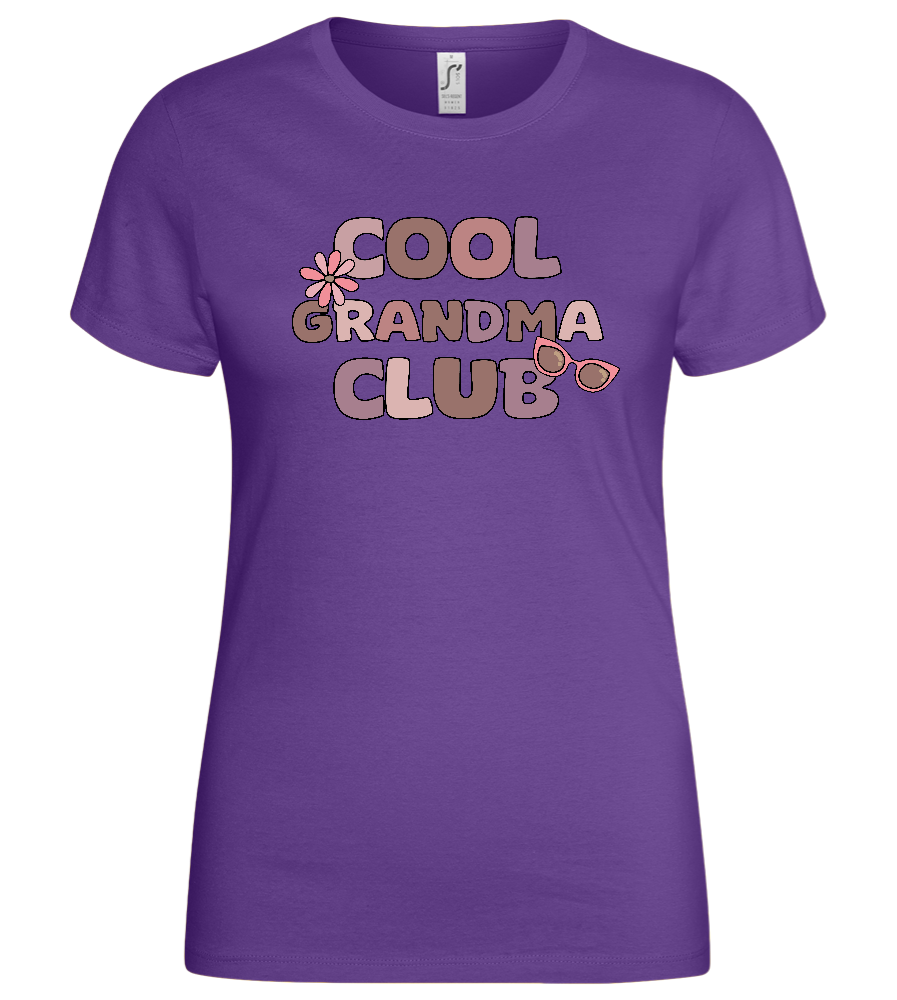 Cool Grandma Club 2 Design - Basic women's t-shirt_DARK PURPLE_front