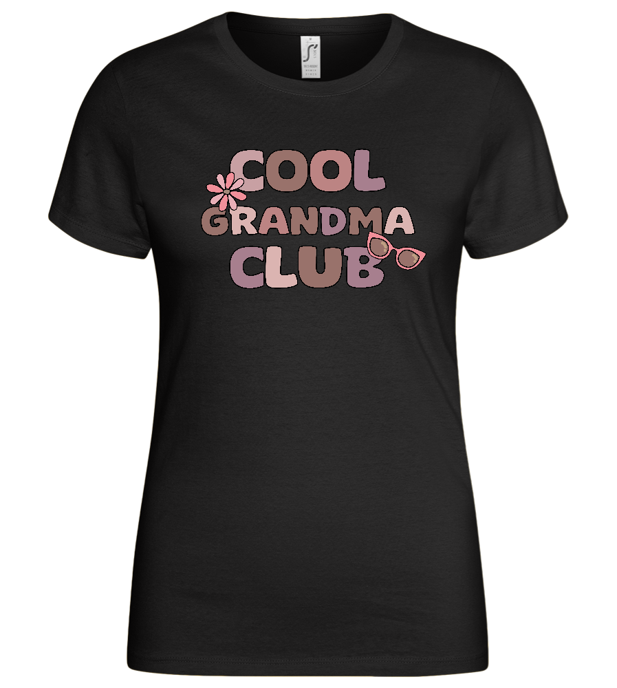 Cool Grandma Club 2 Design - Basic women's t-shirt_DEEP BLACK_front