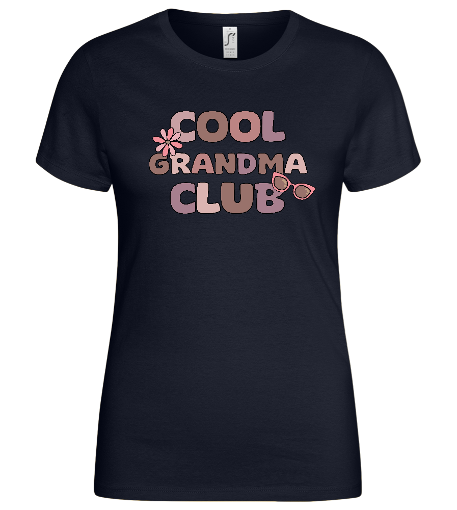 Cool Grandma Club 2 Design - Basic women's t-shirt_FRENCH NAVY_front