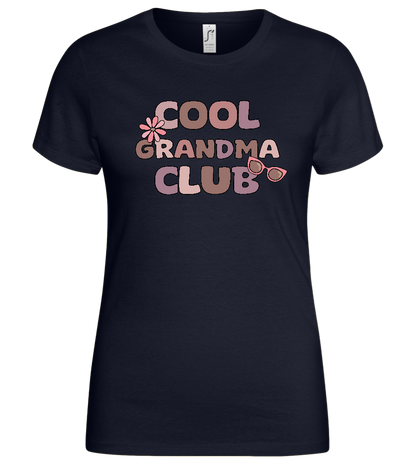 Cool Grandma Club 2 Design - Basic women's t-shirt_FRENCH NAVY_front