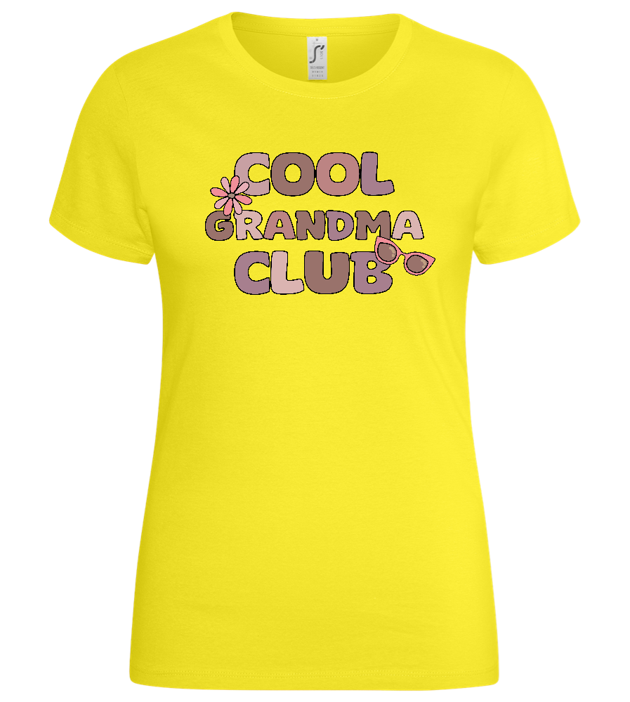 Cool Grandma Club 2 Design - Basic women's t-shirt_LEMON_front