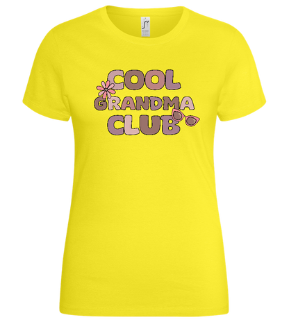 Cool Grandma Club 2 Design - Basic women's t-shirt_LEMON_front