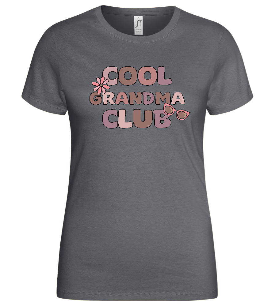 Cool Grandma Club 2 Design - Basic women's t-shirt_MOUSE GREY_front