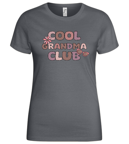 Cool Grandma Club 2 Design - Basic women's t-shirt_MOUSE GREY_front