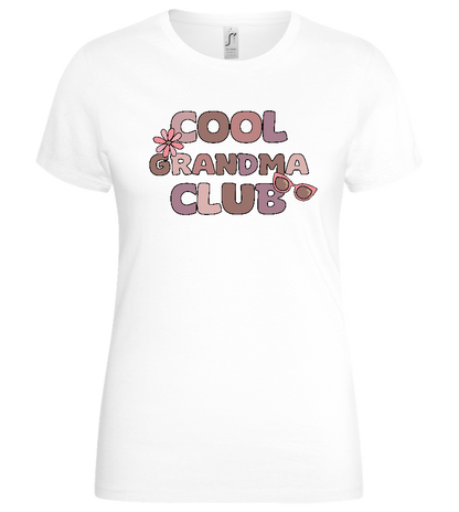 Cool Grandma Club 2 Design - Basic women's t-shirt_WHITE_front