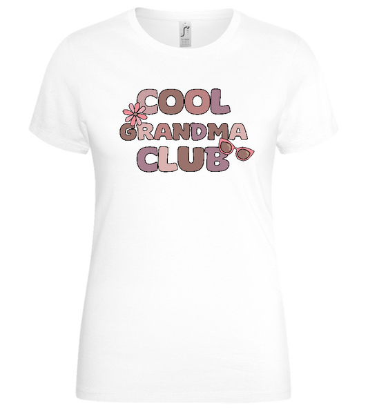 Cool Grandma Club 2 Design - Basic women's t-shirt_WHITE_front