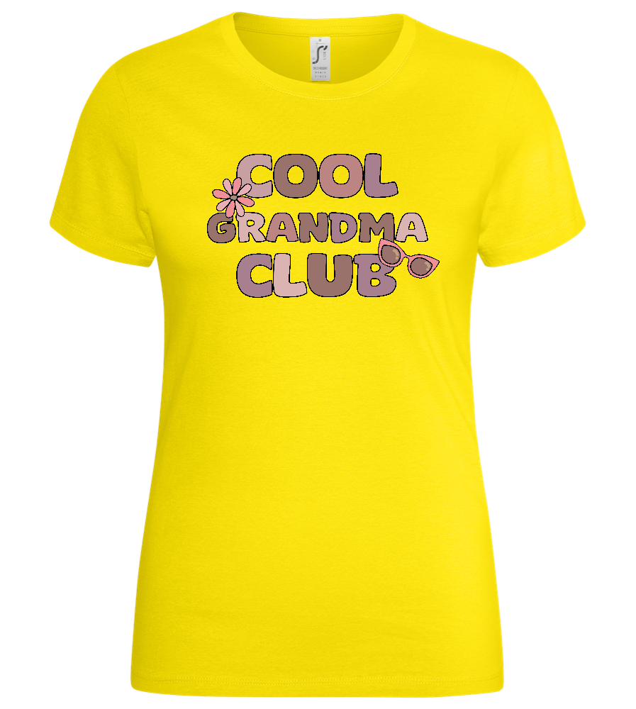 Cool Grandma Club 2 Design - Basic women's t-shirt_YELLOW_front