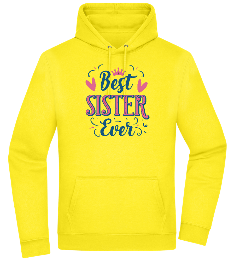 Best Sister Design - Premium Essential Unisex Hoodie_YELLOW_front