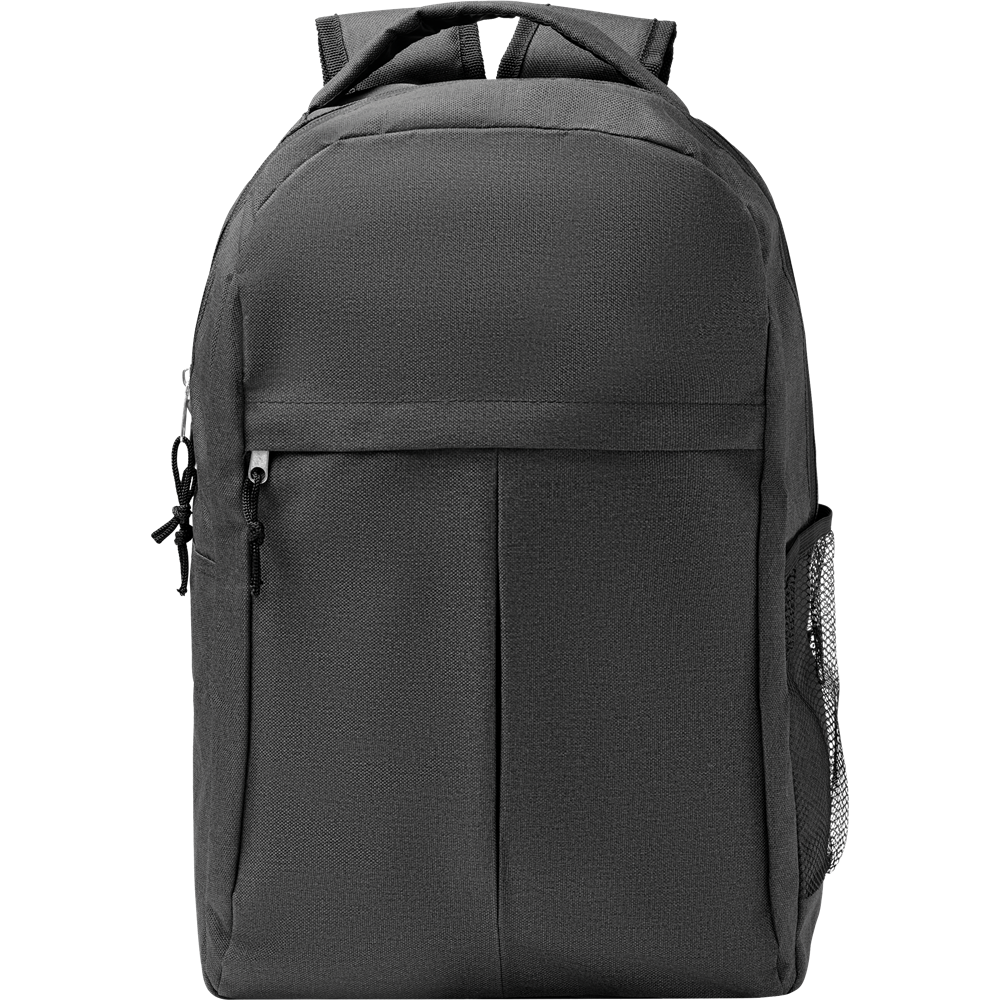 Two-Tone RPET Backpack_BLACK_front