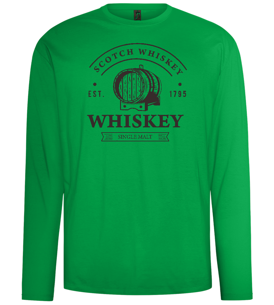 Scotch Whiskey Design - Comfort men's long sleeve t-shirt_MEADOW GREEN_front