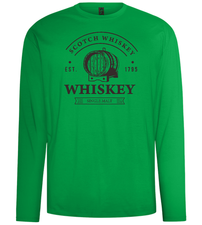 Scotch Whiskey Design - Comfort men's long sleeve t-shirt_MEADOW GREEN_front