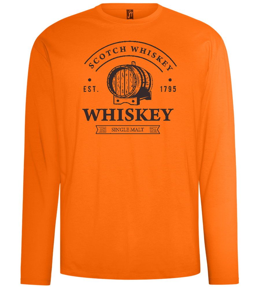 Scotch Whiskey Design - Comfort men's long sleeve t-shirt_ORANGE_front